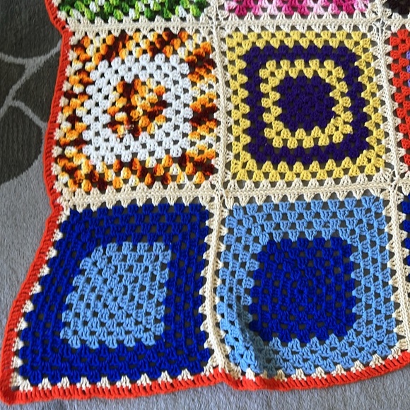 💕GORGEOUS Vintage Granny Square Afghan Crochet Blanket Throw - Picture 5 of 13